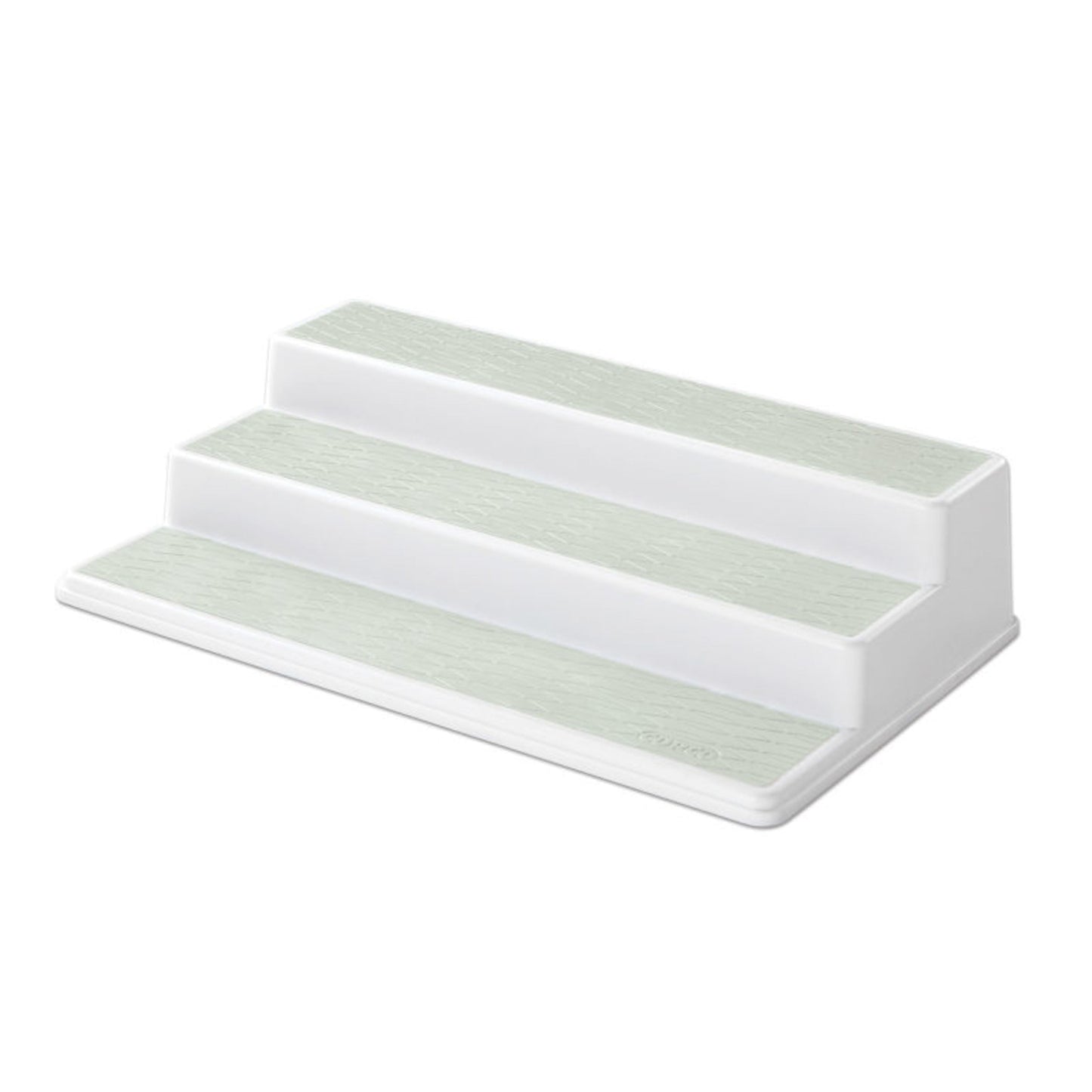 Non-Skid 3-Tier Spice Pantry Kitchen Cabinet Organizer, 15-inch, White/Gray