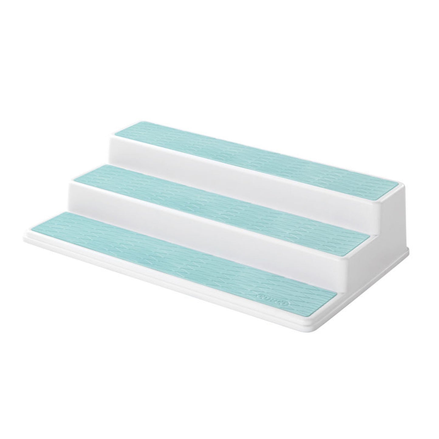 Non-Skid 3-Tier Spice Pantry Kitchen Cabinet Organizer, 15-inch, White/Gray
