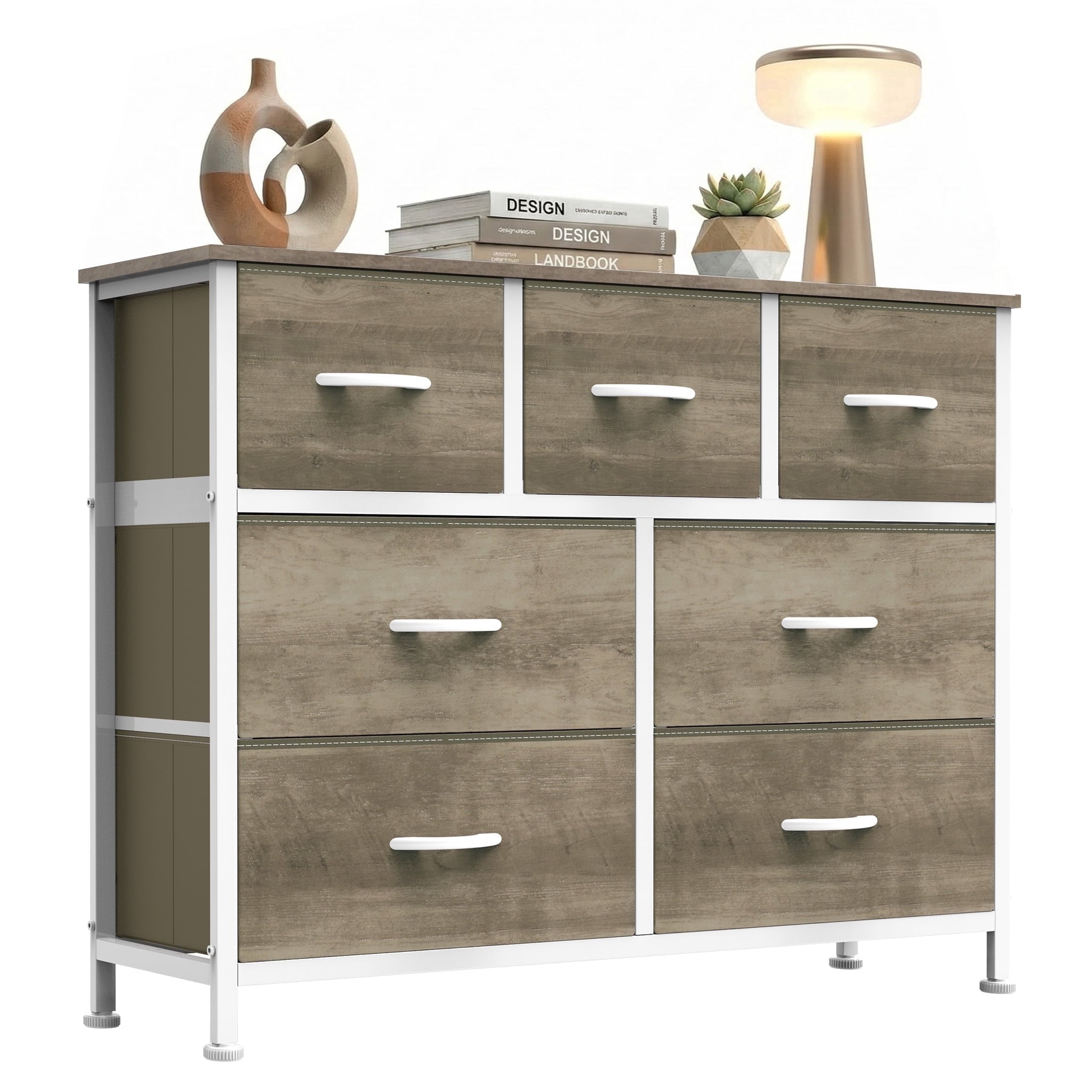 edx 5 Drawers Fabric Dresser for Bedroom, Drawer Organizer Storage Cabinet for Closet, Clothes, TV Stand, Black