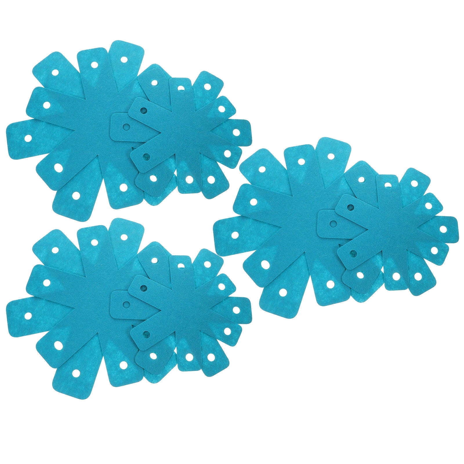 HAMPPLIES Pot Helpers 12Pcs Set Blue Felt Protective Coasters For Kitchenware Surface Protection