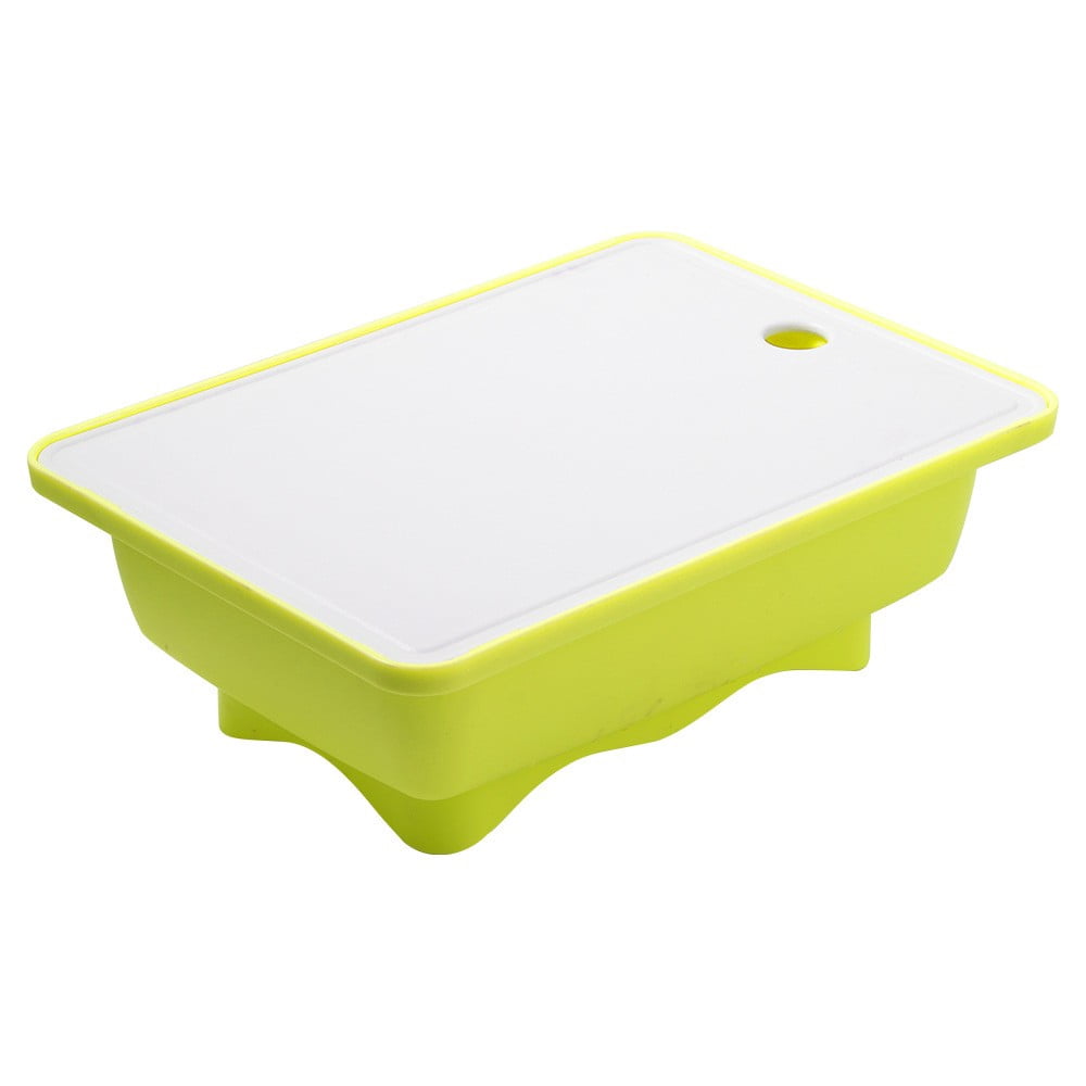 Multifunctional Kitchen Prep Station Cutting Board with Colander and Drainage Spout Food Grade Plastic Washing Basin for Vegetables Dishes Countertop Space Saving