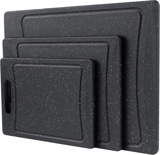 Plastic Cutting Boards for Kitchen Prep and Serving - Plastic Cutting Board Sets - Deli and Meat Cutting Boards - Kitchen Gadget Gifts