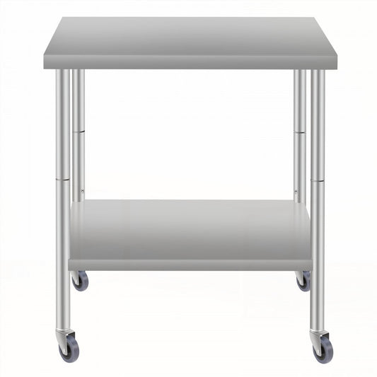 Stainless Steel Kitchen Prep Table|30''*24''|Comfortable 34''|Commercial Grade