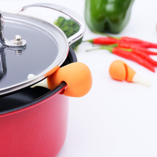 5Pcs Silicone Lid Lifter,Chicken Drumstick Lid Lifter, Pot Lid Overflow Preventer, Silicone Kitchen Gadget, Cooking Helper Tool, Soup Boiling Preventer, Stove Top Helper