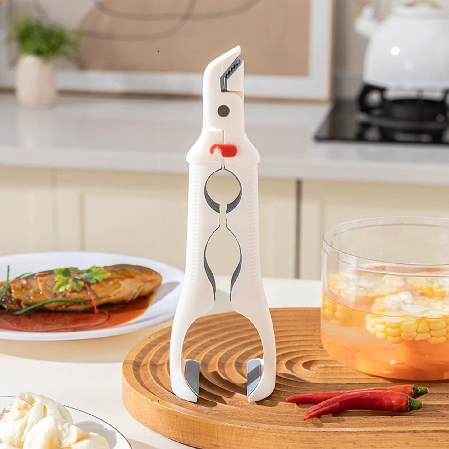 Silicone Bowl Clip &amp; Plate Lifter Tool, Heat Resistant Non Slip Grip, Kitchen Utensil for Lifting Hot Dishes, Secure Hold for Bowls &amp; Plates, Household Serving &amp; Cooking Aid