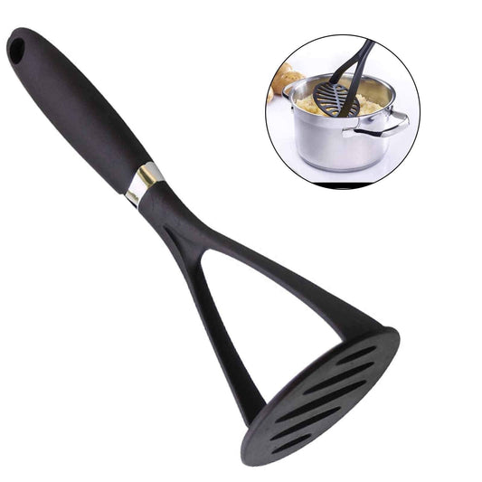 Silicone Potato Masher Kitchen Tool, Ergonomic Heat-Resistant Potato Smasher, Vegetable Masher, Fruit Masher, Manual Kitchen Helper for Non-Stick Cookware
