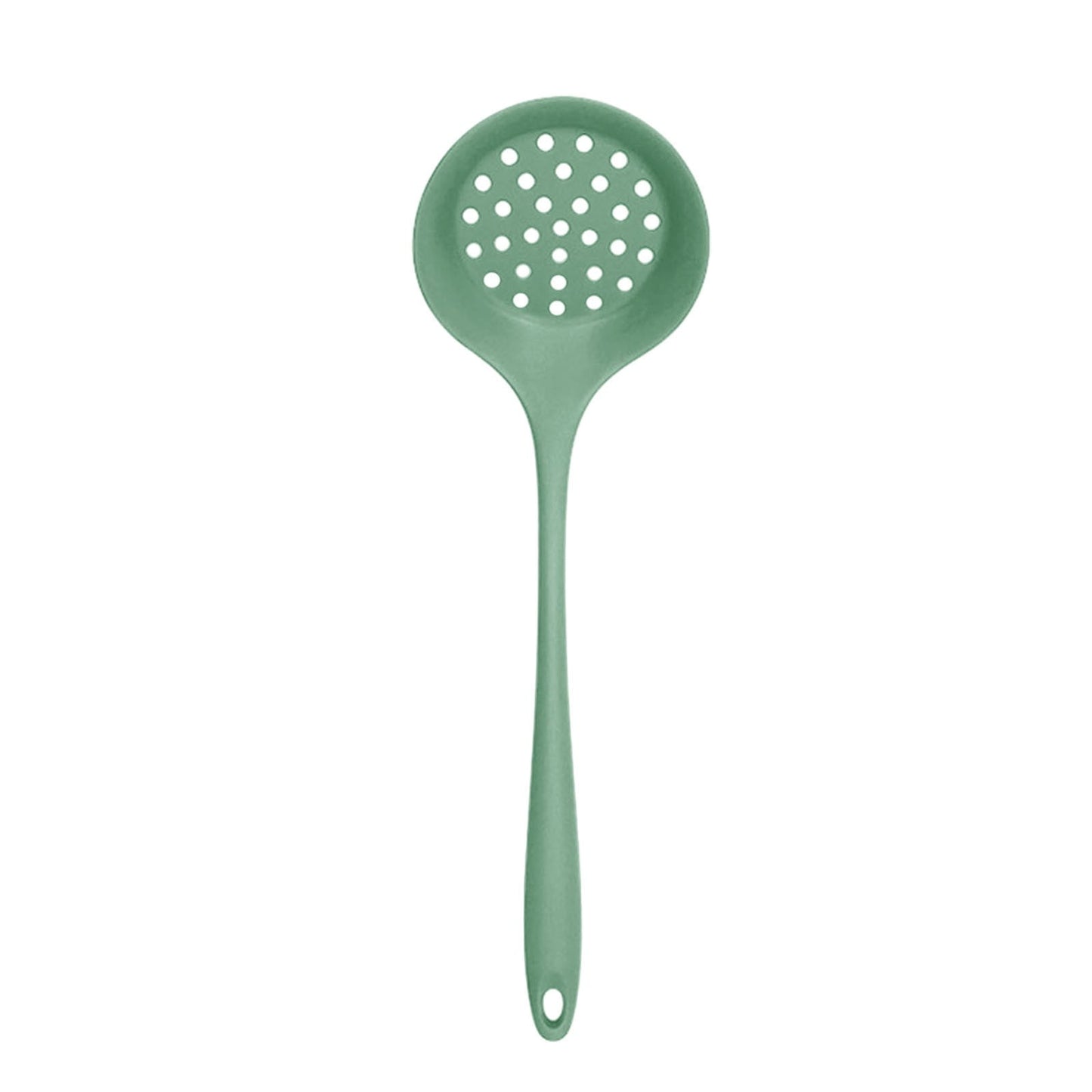Silicone Skimmer Spoon Skimmer Spoon with Slotted Design, Long Handle Kitchen Strainer Ladle, Cooking Utensil for Frying Boiling, Non-Stick Cookware Safe Kitchen Tool