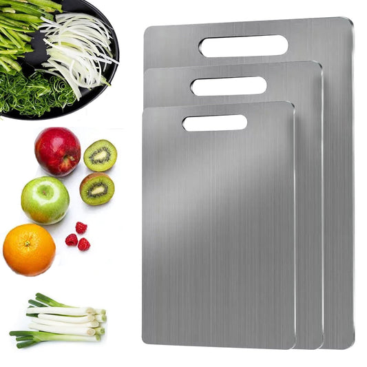 Stainless Steel Cutting Board - 304 Food-Grade, Dishwasher Safe, Rust-Resistant Kitchen Prep Surface for Meat and Vegetables