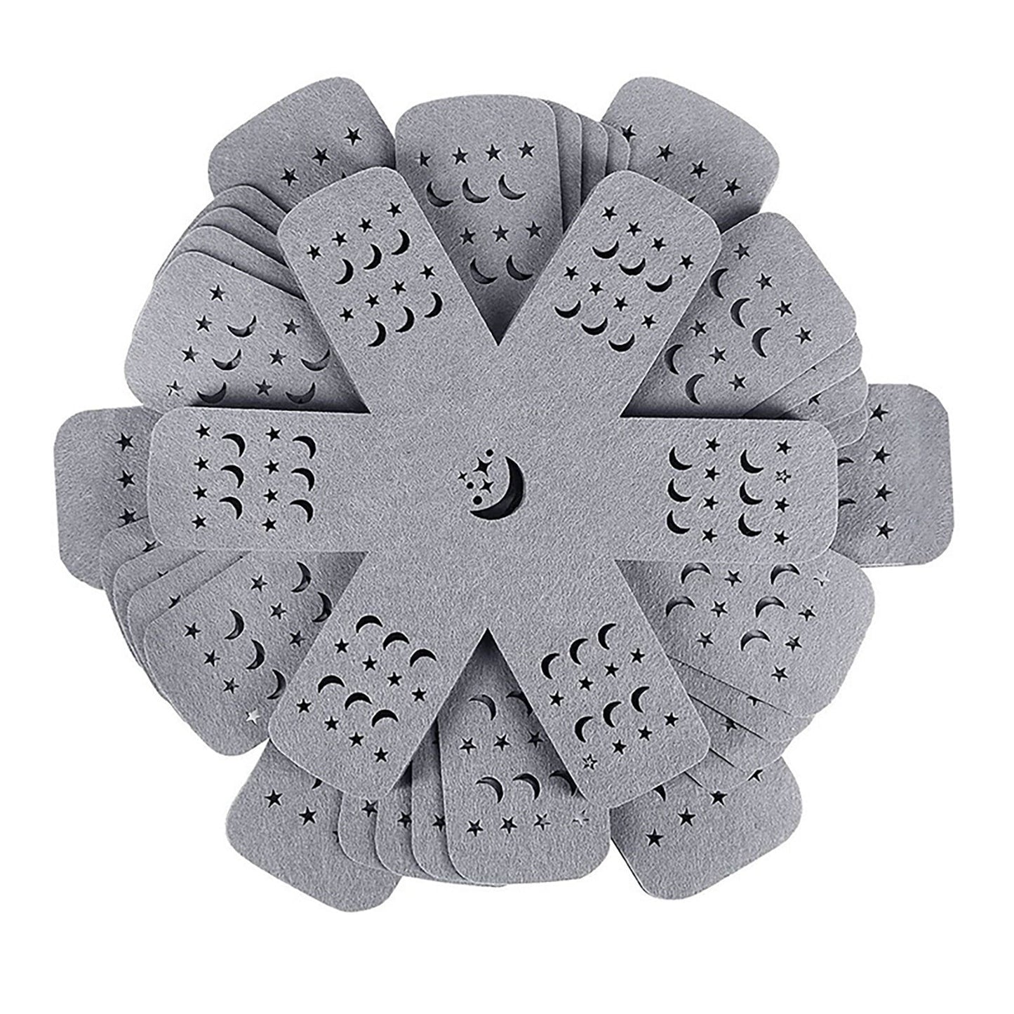12-Pack Gray Silicone Pot &amp; Pan Protectors (4 Sizes) | Heat-Resistant Cookware Dividers for Stacking Pots, Pans &amp; Lids | Scratch Prevention Cabinet Organizer for Kitchen Storage