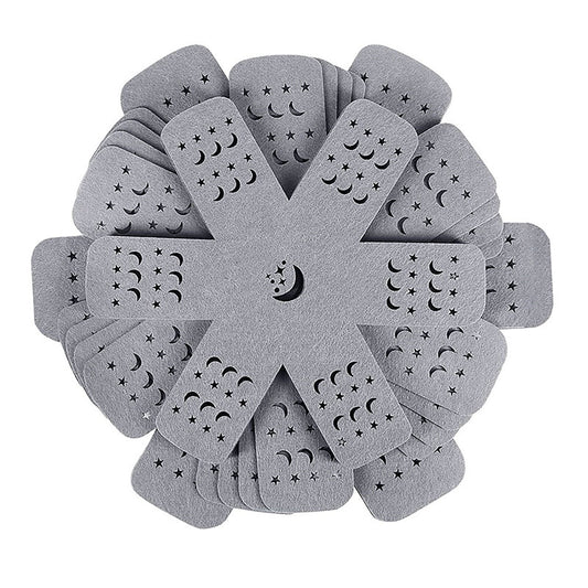 12-Pack Gray Silicone Pot &amp; Pan Protectors (4 Sizes) | Heat-Resistant Cookware Dividers for Stacking Pots, Pans &amp; Lids | Scratch Prevention Cabinet Organizer for Kitchen Storage