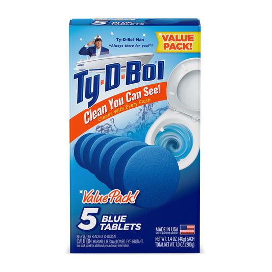 Bleach-Free Toilet Bowl Cleaner Tablets, 1.4 oz, 5 Count