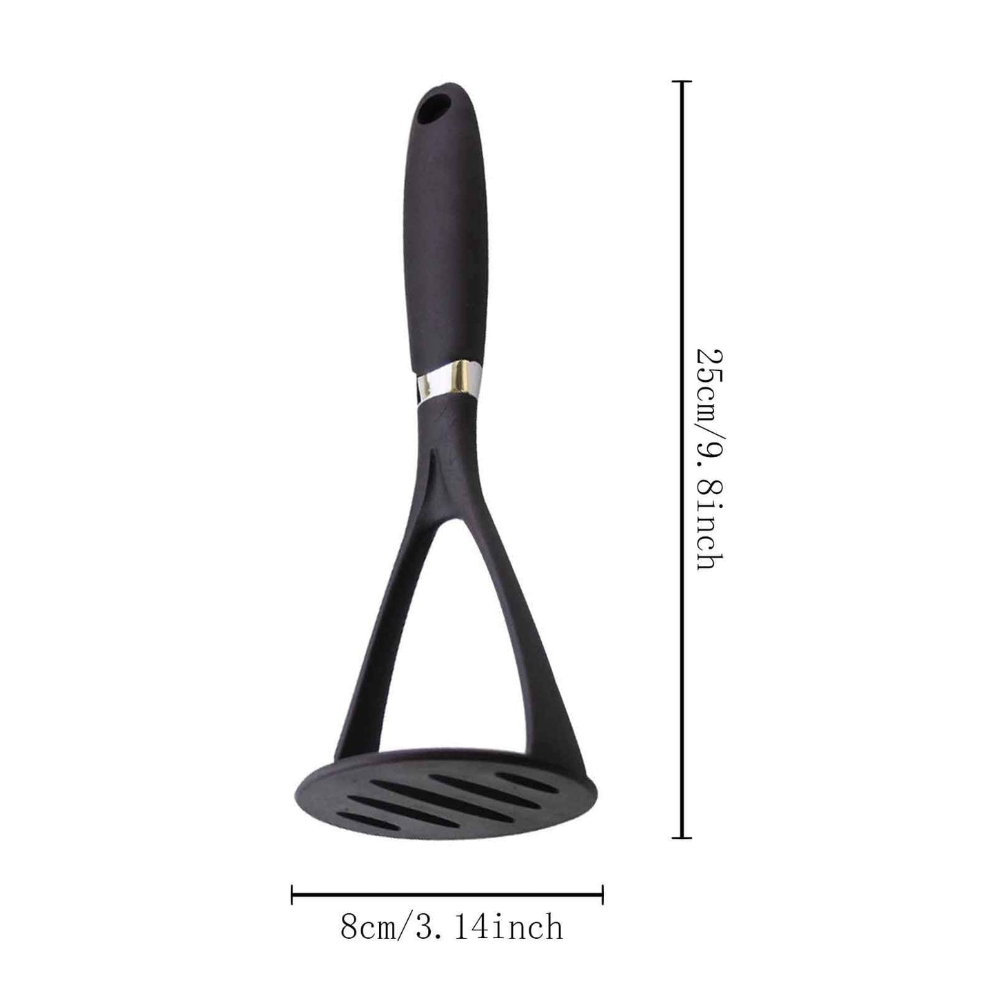 Potato Masher Kitchen Helper Vegetable Masher Heat Resistant Silicone Handle Non Stick Cookware Safe Ergonomic Grip for Mashing Potatoes Vegetables Fruits Jam Making 1* Potato Press