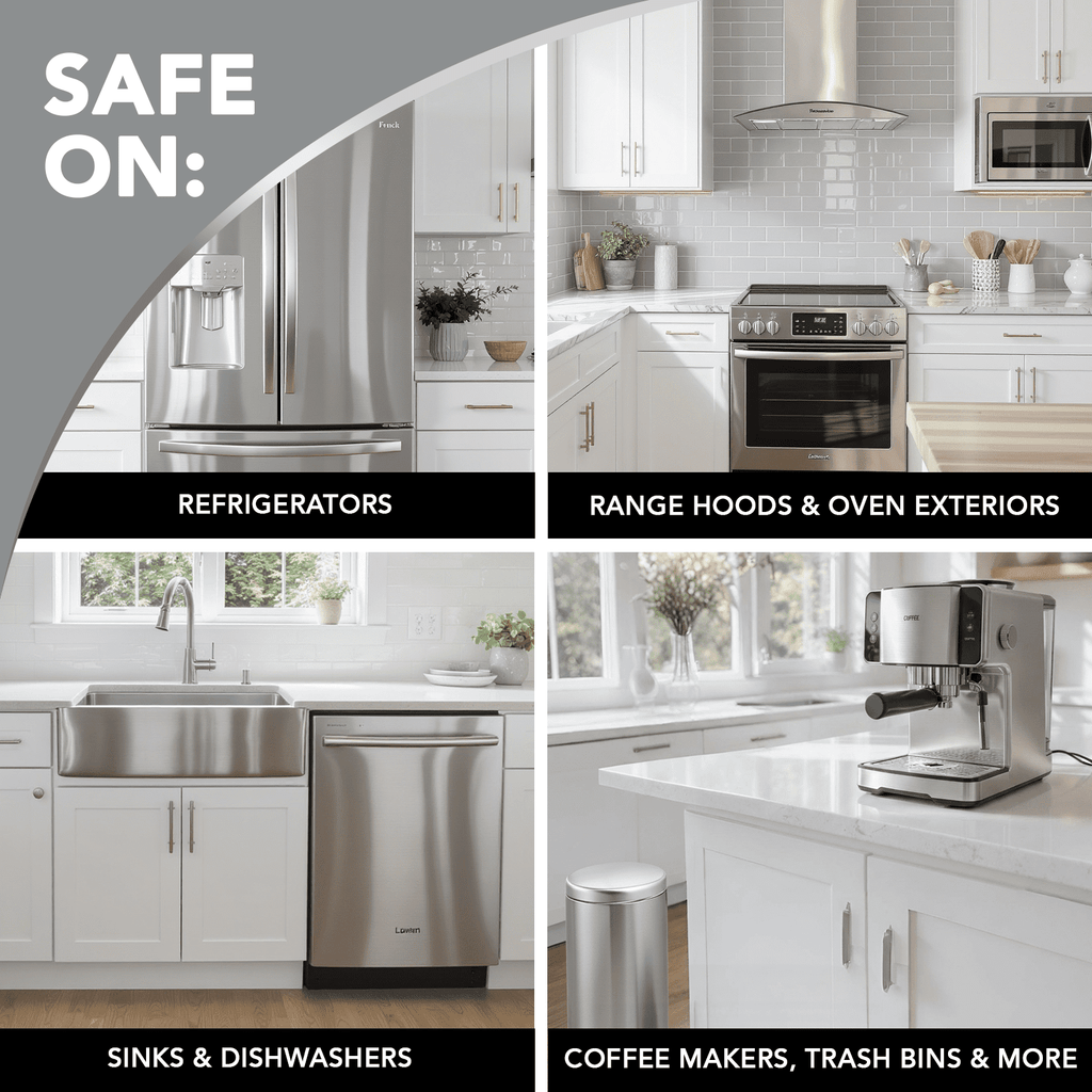 Weiman Stainless Steel Cleaner &amp; Polish Spray for Kitchen and Home Appliances, 12 oz, Floral Scent