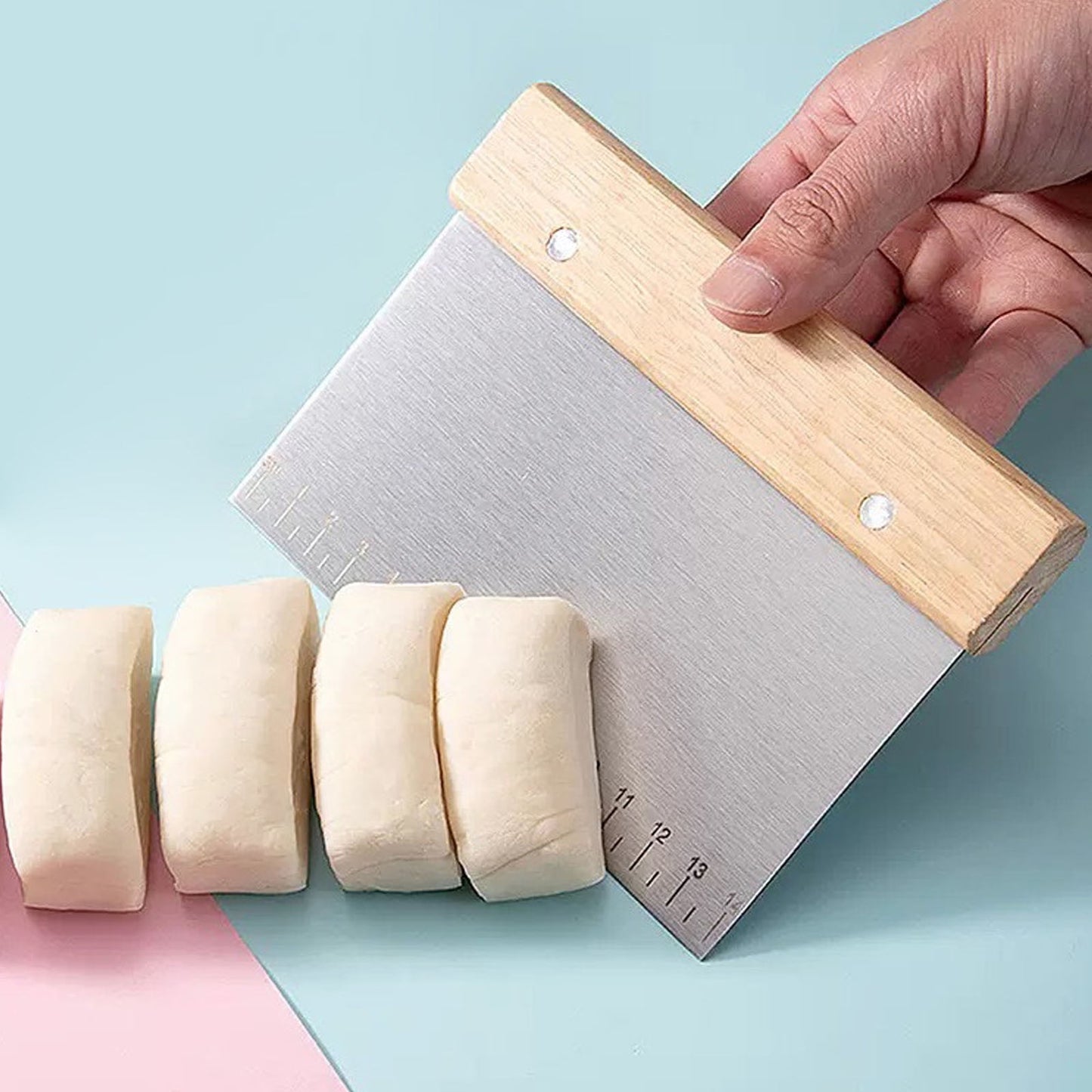 4Pc Bench Scraper,5" Green Multifunctional Dough Scraper For Scraping,Chopping &amp; Shaping,Bpa Free Plastic Scraper,Hard Bench Scraper,Pastry Bread Baking Tool,Cake Fondant Baking Essential