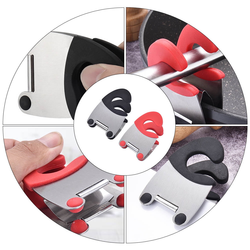 4pcs Stainless Steel Pot Grips Anti Scald Kitchen Helper Cooking Tool Set