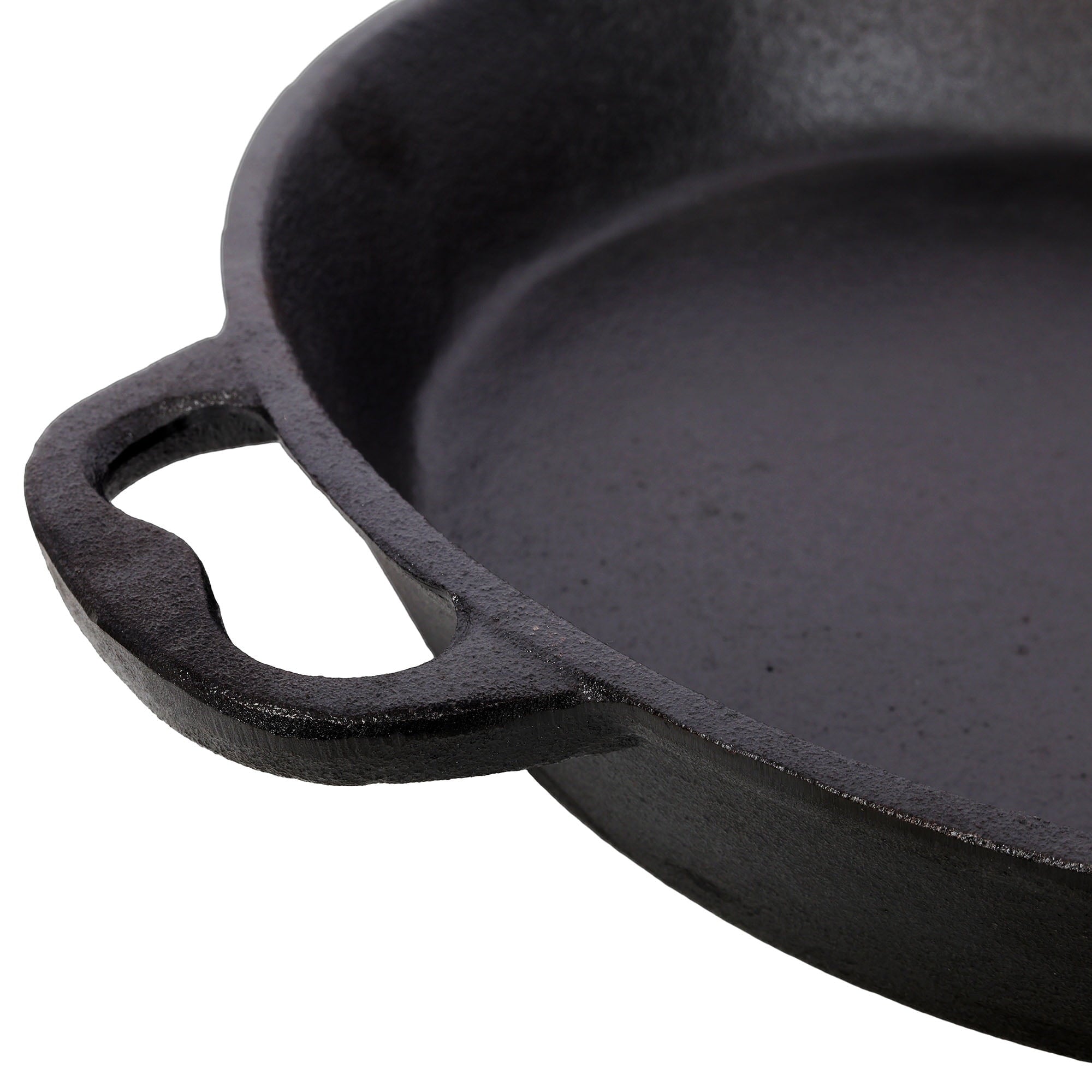 CQSXDA 12 Inch Pre-Seasoned Cast Iron Skillet Pan, Dual Helper Handles, Stovetop Grill Oven Safe