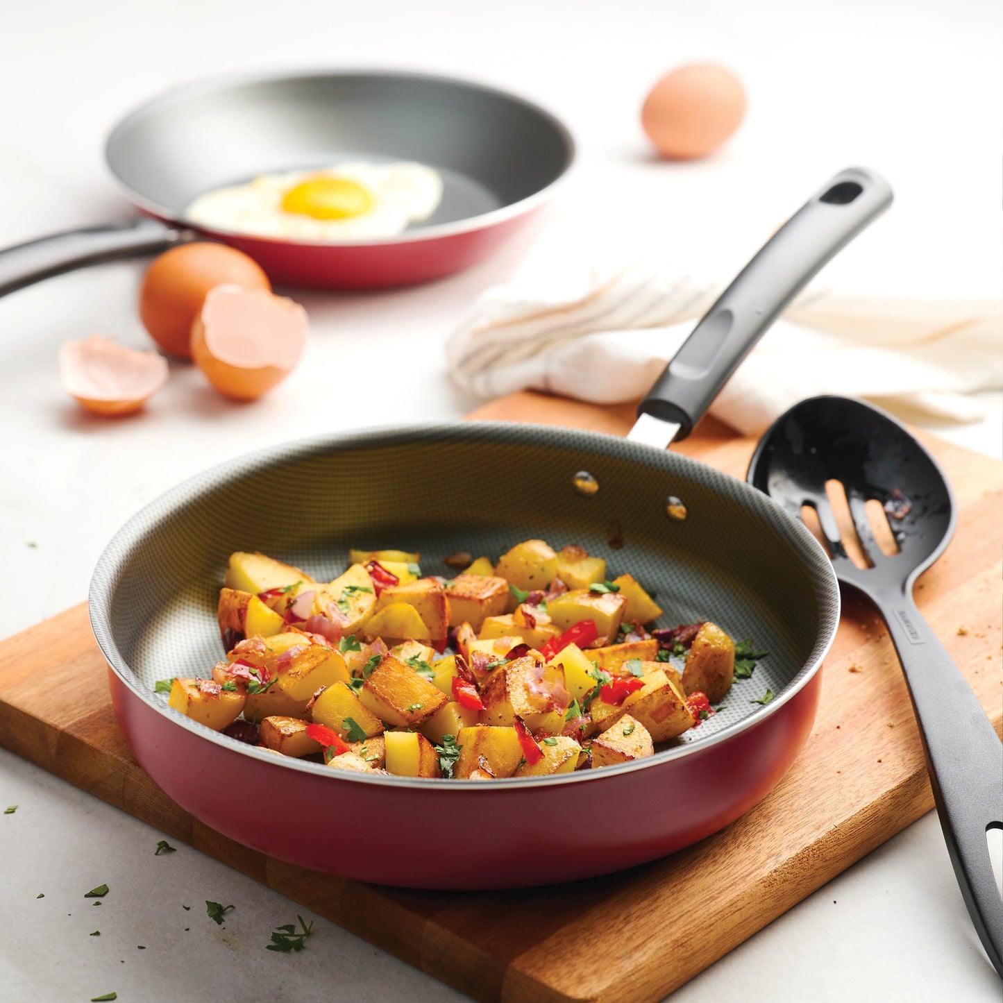 18 Piece Non-stick Cookware Set, Steel Gray