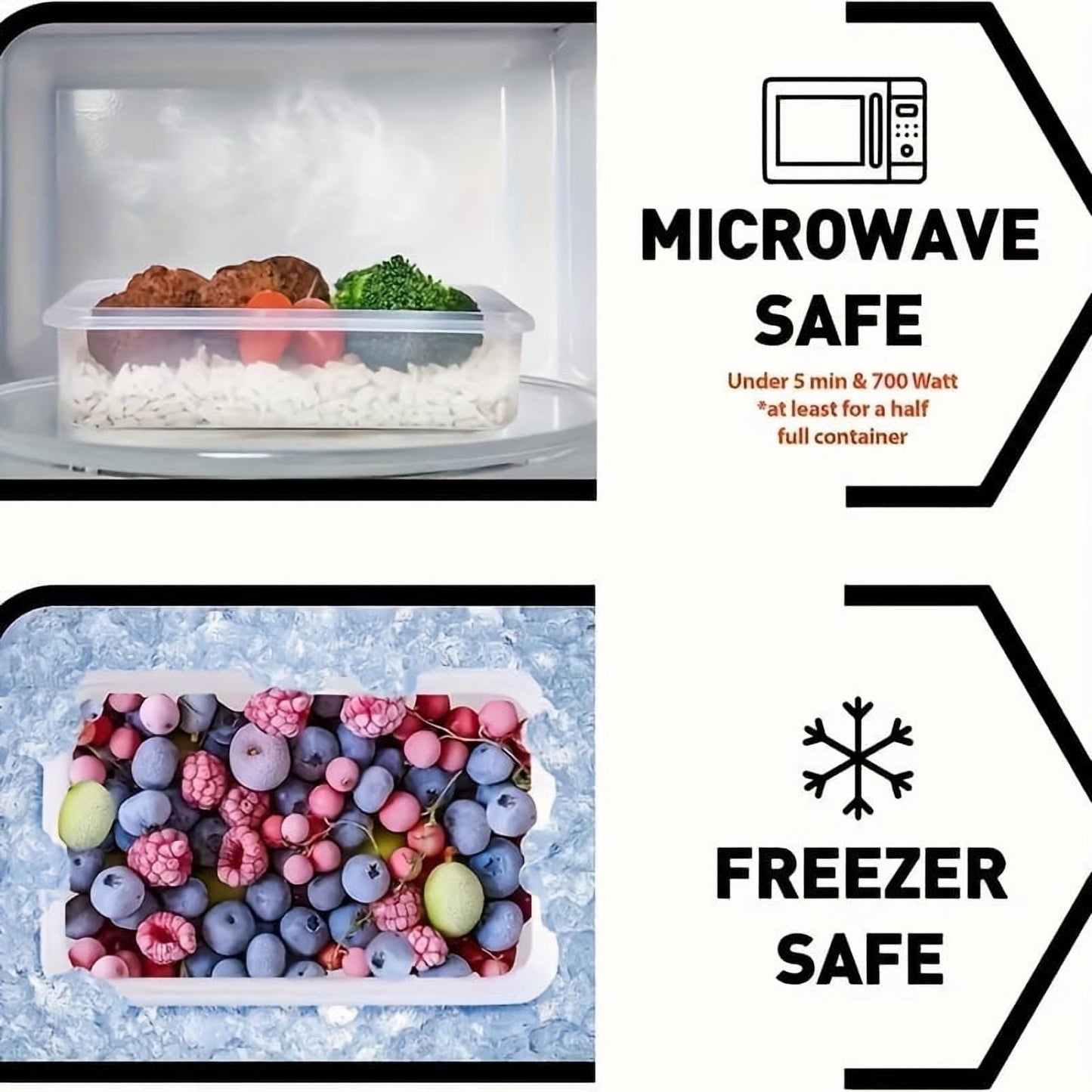 24-Pack Airtight Food Storage Container Set With Easy Snap Lock Lids - Plastic Containers For Picnics With 12 Boxes and 12 Lids, Camping, Office, And School