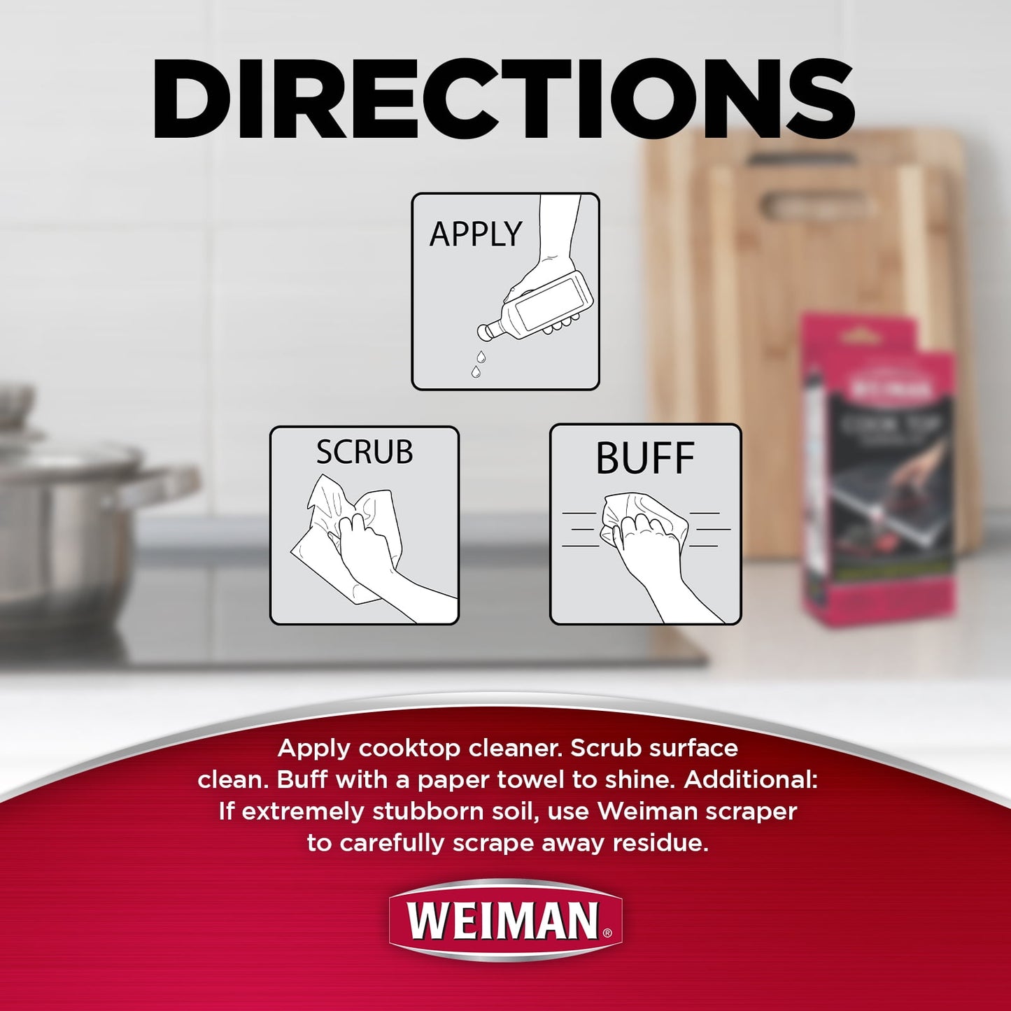 5-In-1 Cook Top Complete Cleaning Kit - Includes Cream, Scrubbing Pad and Scraper Tool