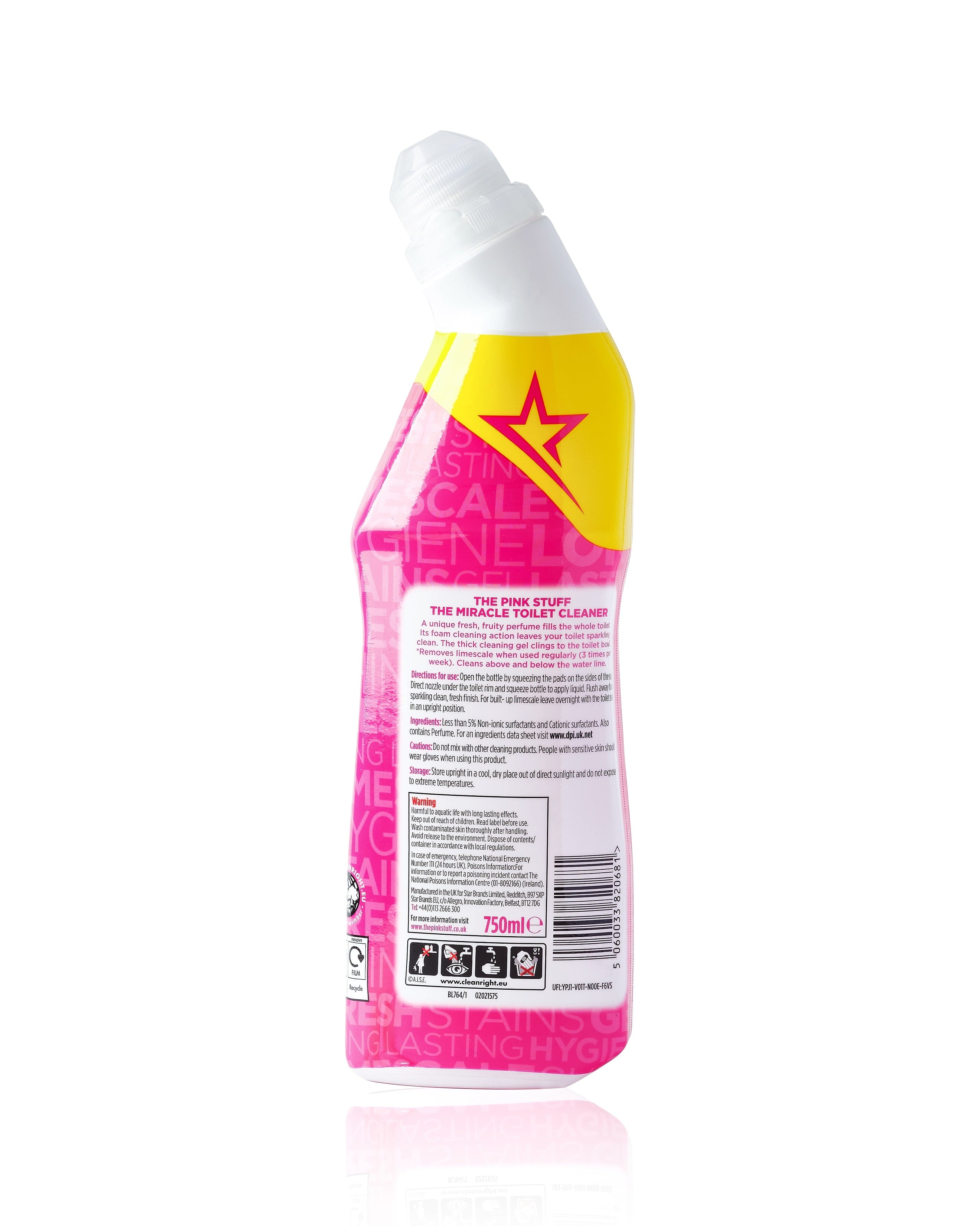 The Pink Stuff, Miracle Toilet Cleaner Gel, Bathroom Cleaner, 25.4 fl. oz. Bottle