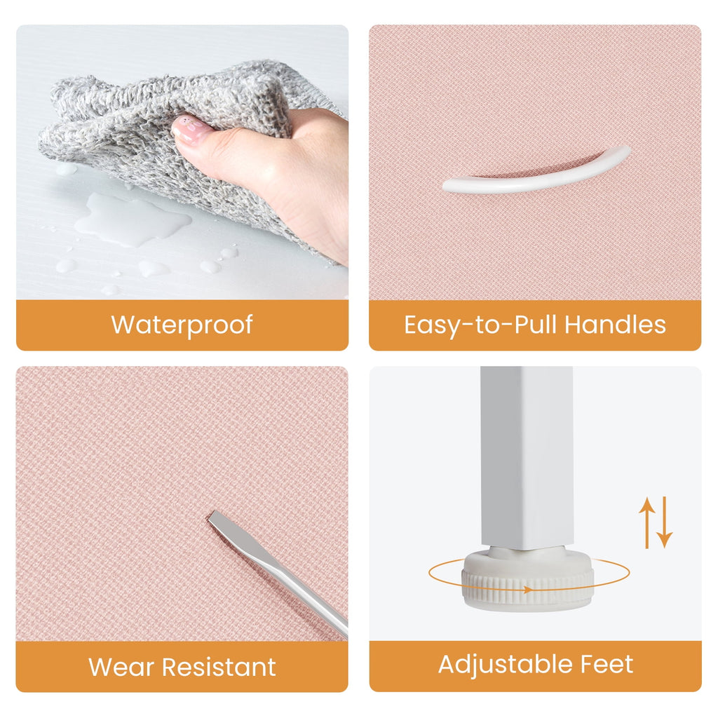 edx 5 Drawers Fabric Dresser for Bedroom, Drawer Organizer Storage Cabinet for Closet, Clothes, TV Stand, Black