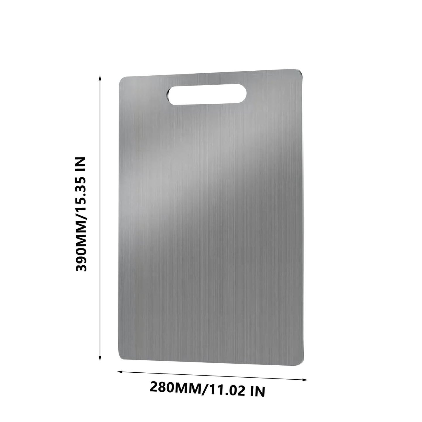 304 Stainless Steel Cutting Board Thickened Mildew-Resistant Cutting Board for Kitchen Food Prep and Domestic Use with Easy Cleaning Surface |Stainless steel,Silver