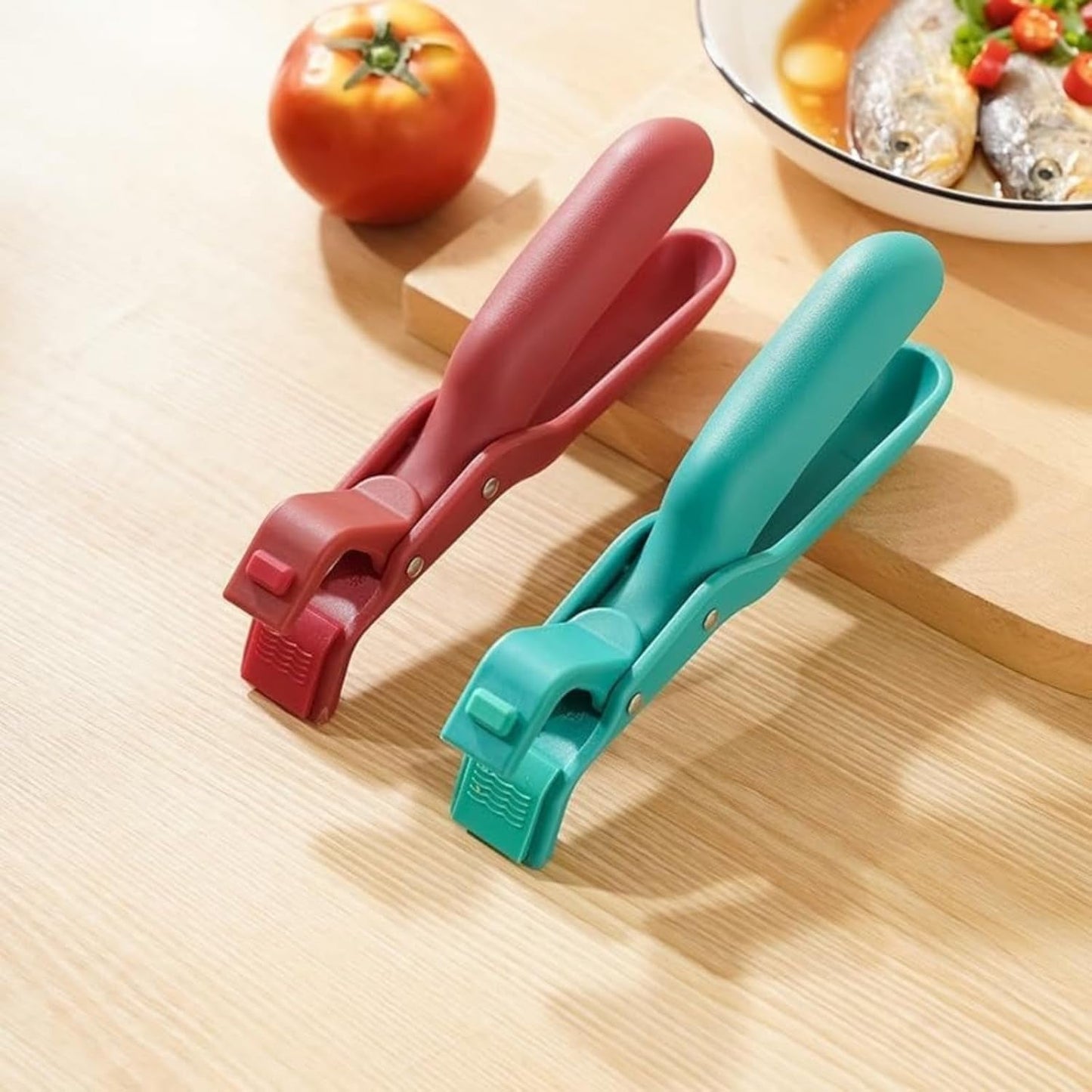 Hot Plate Gripper: 2Pcs Hot Plate Gripper Tongs, Anti-Scald Plates Grippers Lifters, Multi Angle Pan Clips Tool, Kitchen Utensil For Bowls Pans Dishes