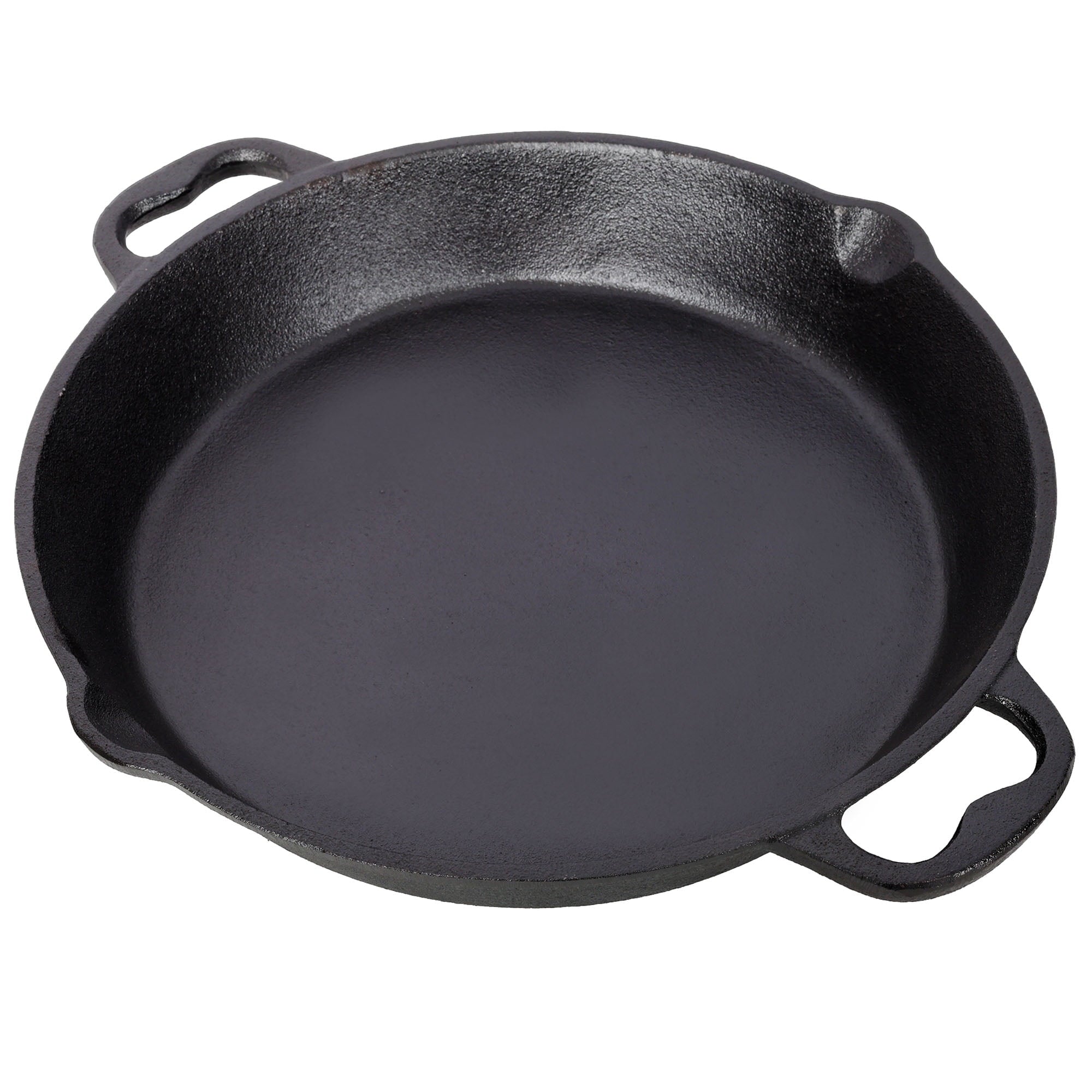 CQSXDA 12 Inch Pre-Seasoned Cast Iron Skillet Pan, Dual Helper Handles, Stovetop Grill Oven Safe