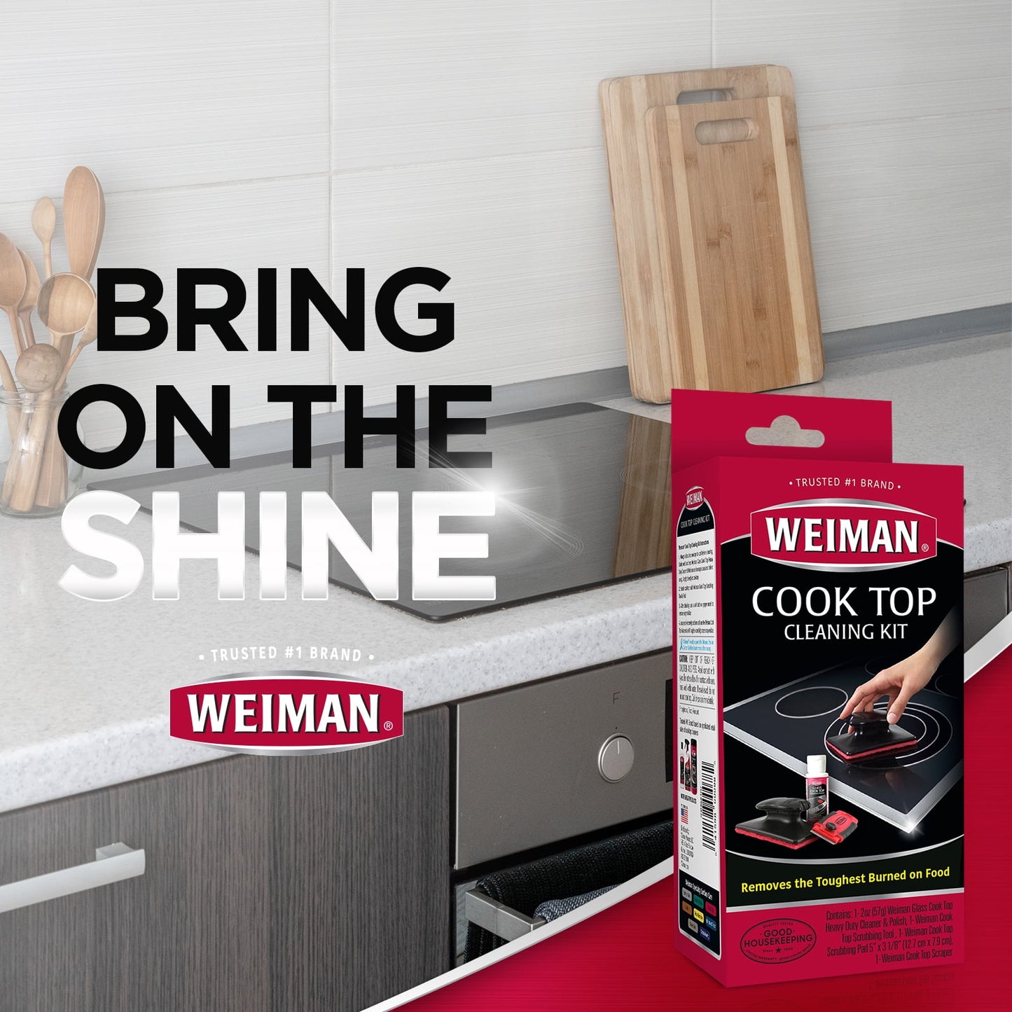 5-In-1 Cook Top Complete Cleaning Kit - Includes Cream, Scrubbing Pad and Scraper Tool