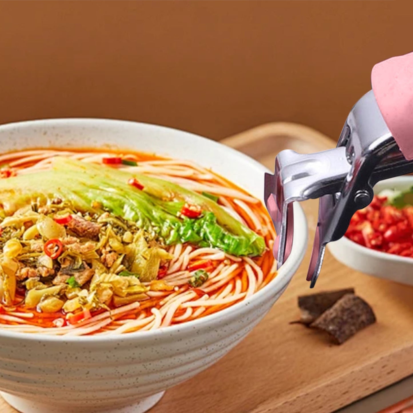 Stainless Steel Bowl Clamp &amp; Extractor Tool | Kitchen Grip for Hot Pots, Pans, and Bowls | Heat Resistant Handle for Oven, Microwave, and Stovetop Use