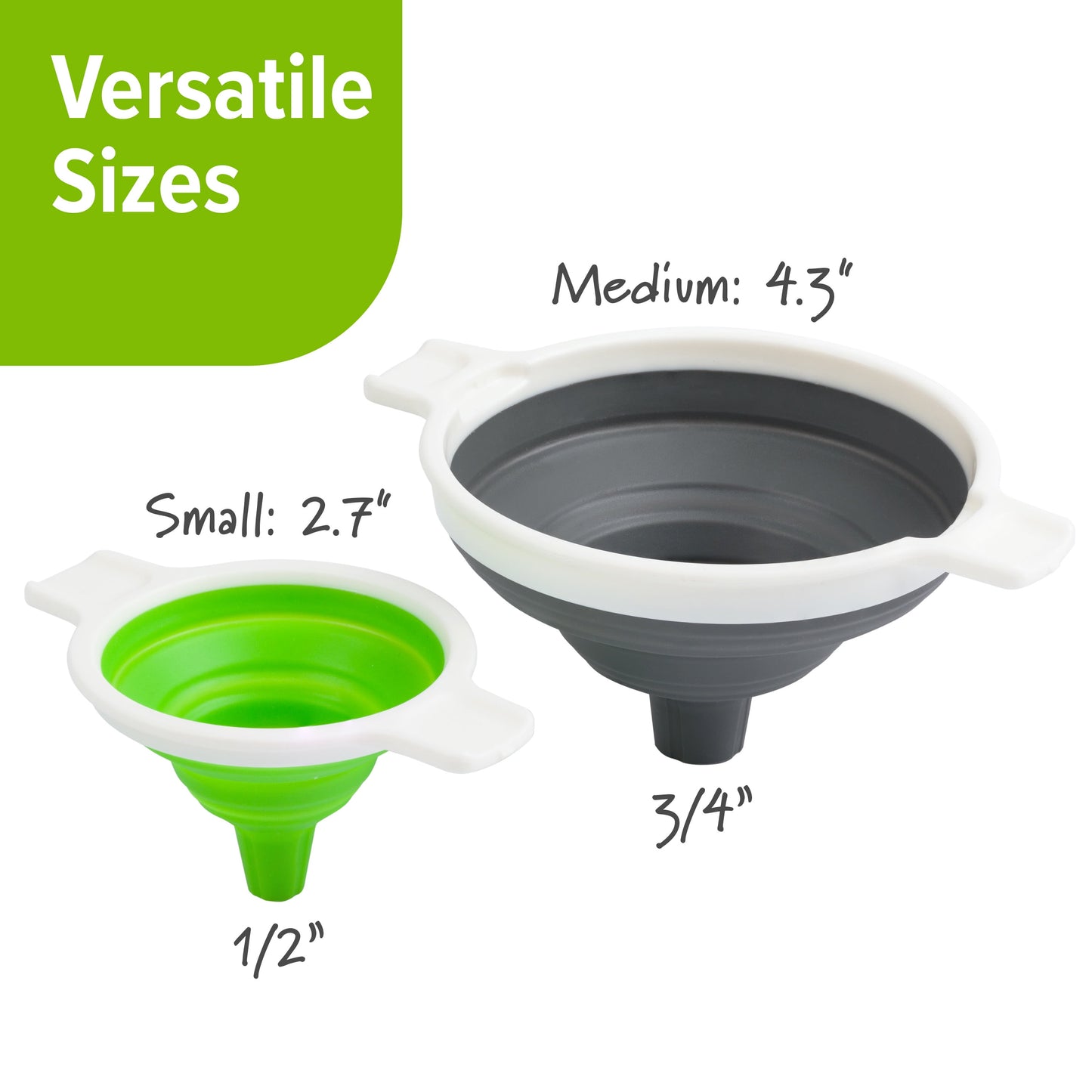 2 Piece Collapsible Funnel Set